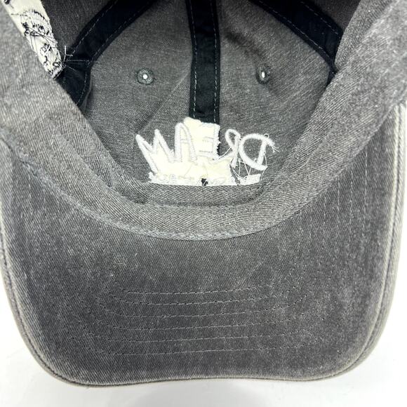 Newhattan Hat Men Gray 100% Cotton Dream by Any Means Strapback Baseball Cap - Picture 10 of 11